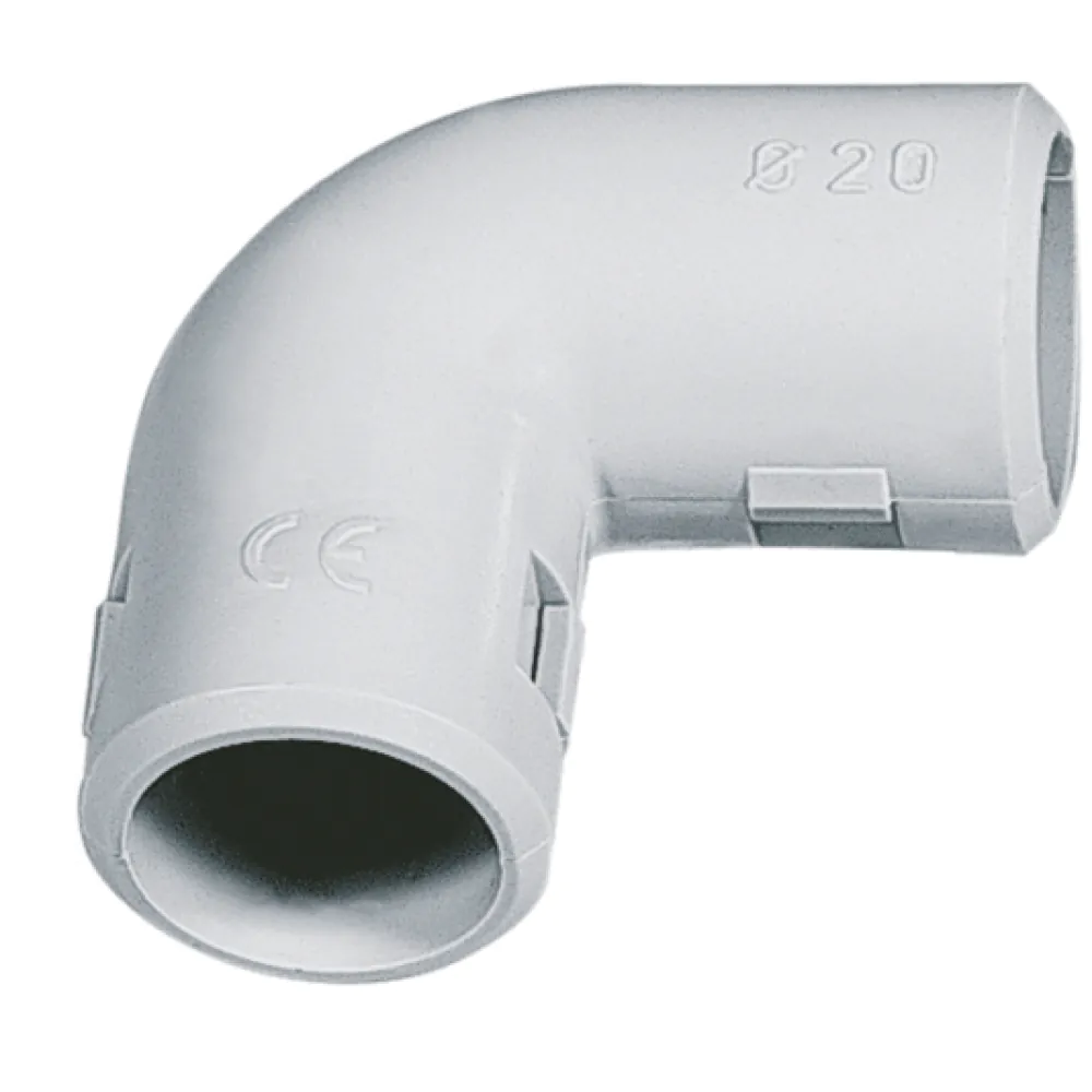 PVC КОЛЯНО МАЛКО ЕС 90 Ф20 IP40