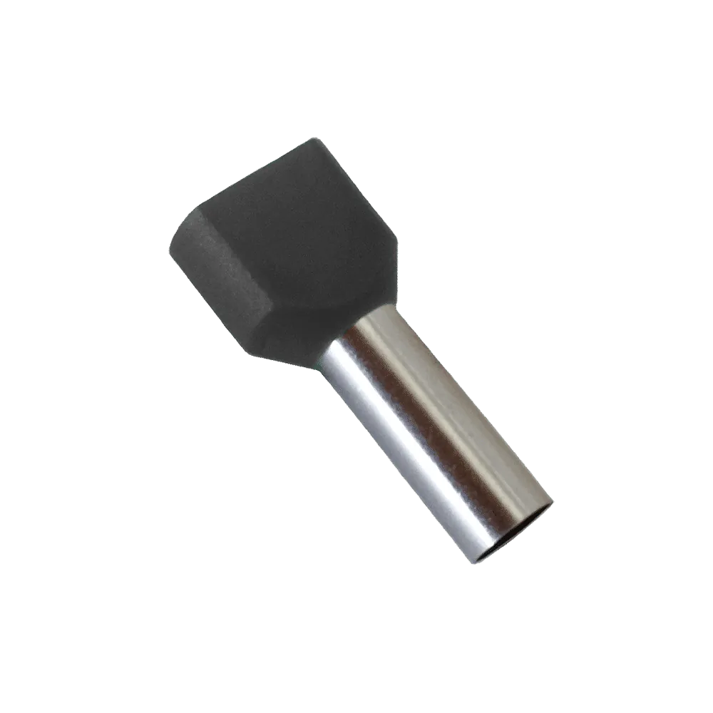 Insulated cable terminals TE1508/black (100 pcs. per pack)