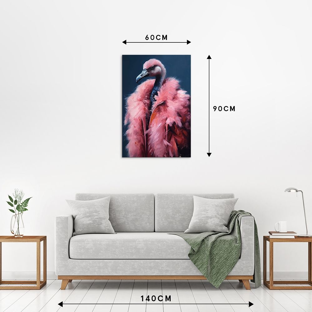 Glass printing wall art Glamorous in pink 80x120cm