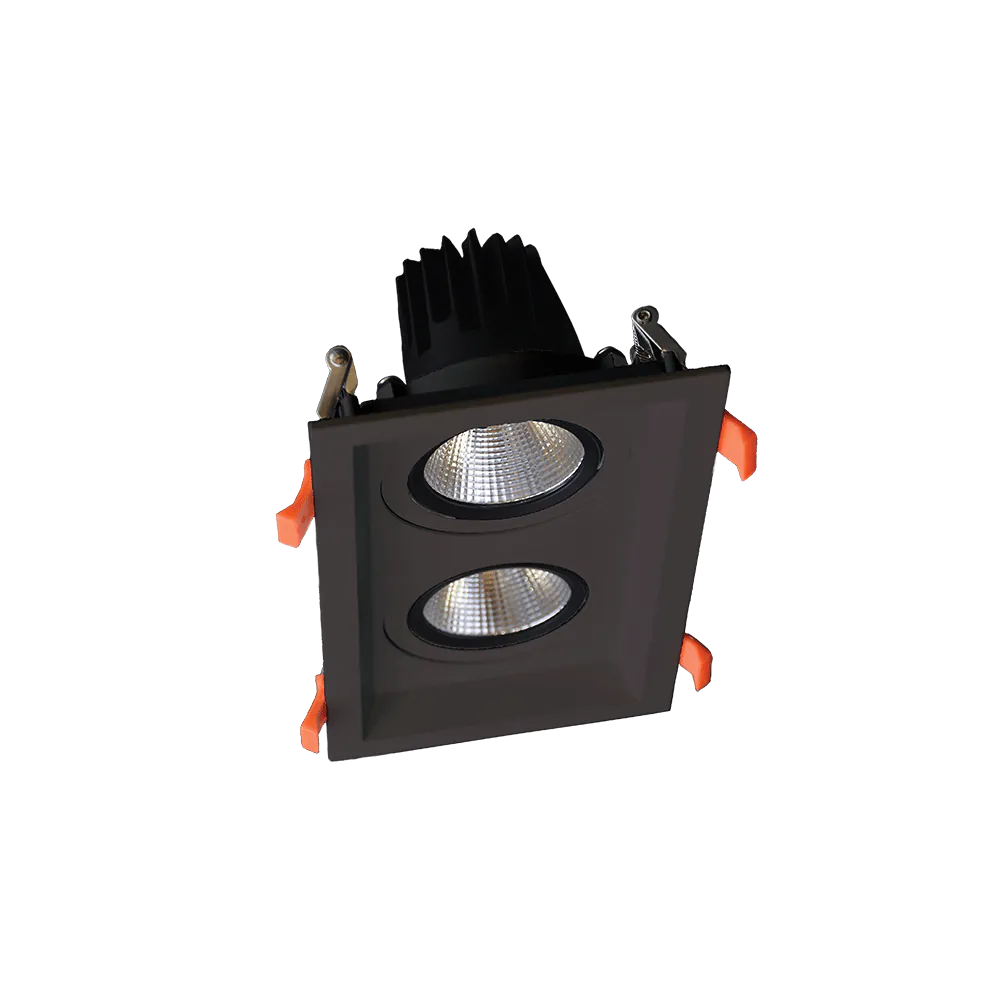 Double LED movable spot light 2X15W 230V 4000K black