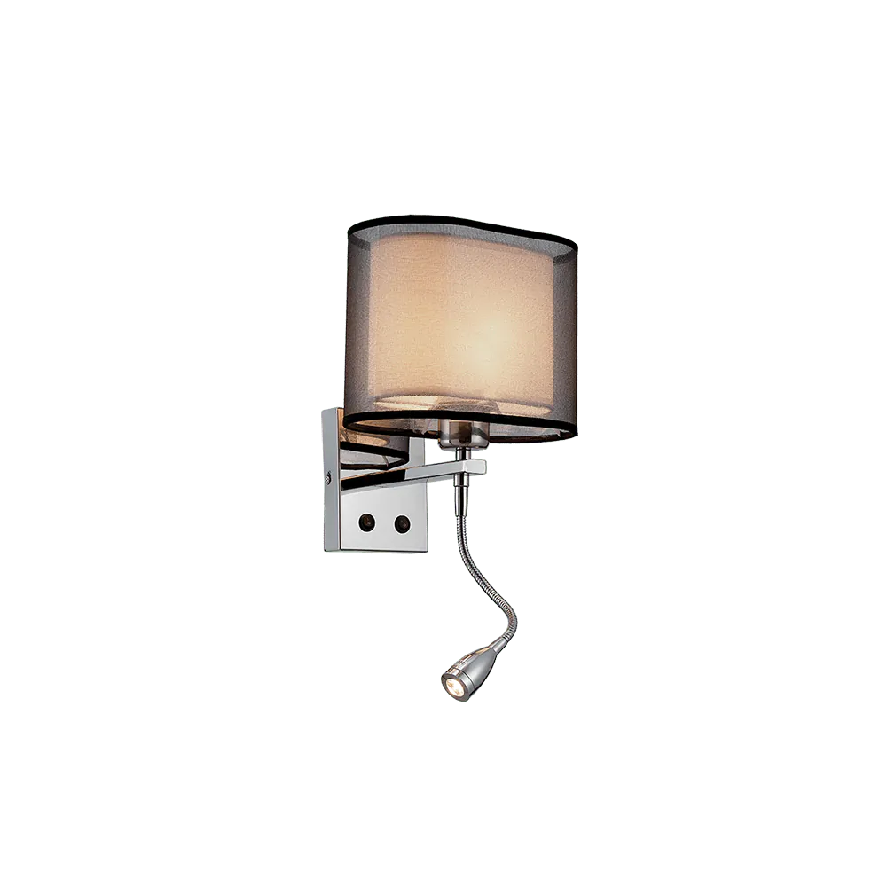MERY Wall lamp 1xE27+1WLED chrome