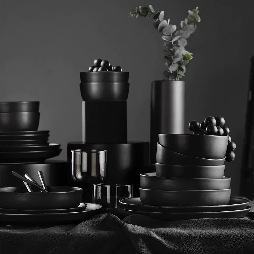 Dinner set Crouton 24 pcs. matte black Dinner set Crouton 24 pcs. matte black