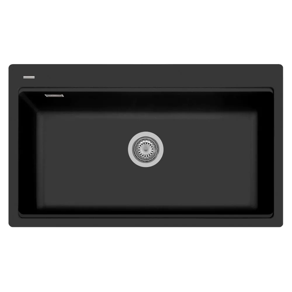 Kitchen sink LUX 86-10 860x510mm black matte