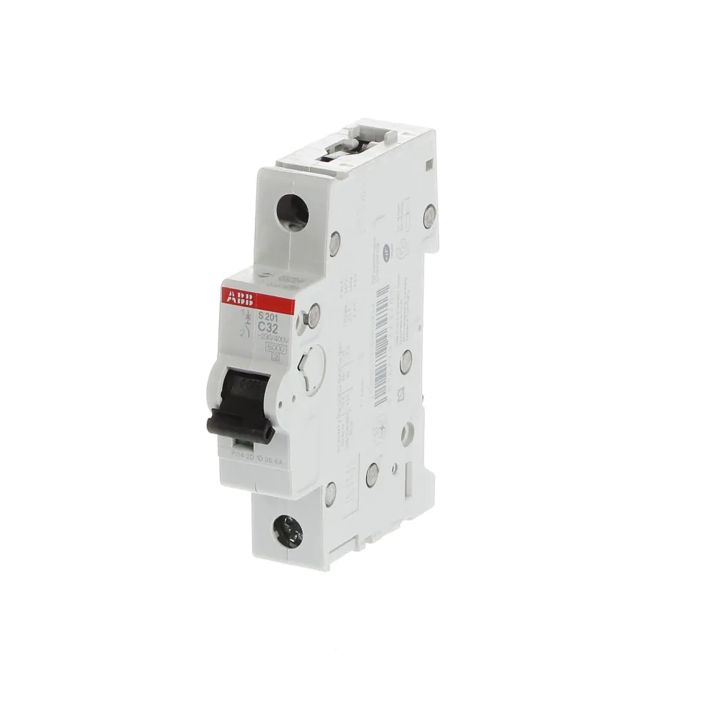ABB Miniature circuit breaker for industrial use S201-C32 32A 1P 6kA curve C