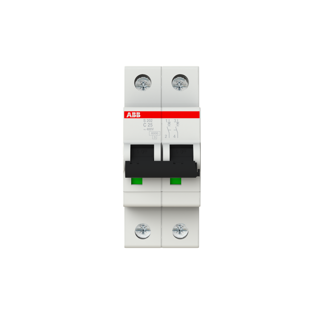 ABB АВТ. ПРЕДПАЗИТЕЛ 2P MCB S202-C25