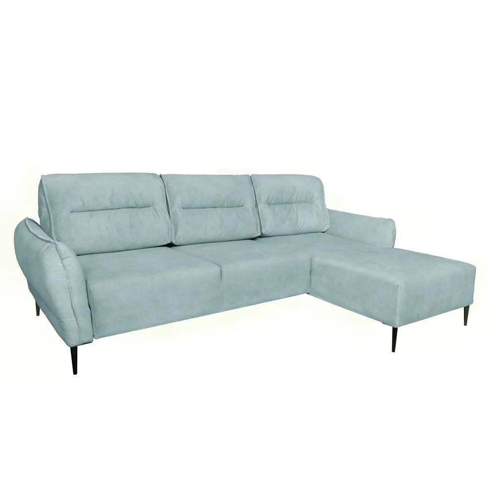 Right corner sofa LIBERTAD with sleeping mechanism-Light blue
