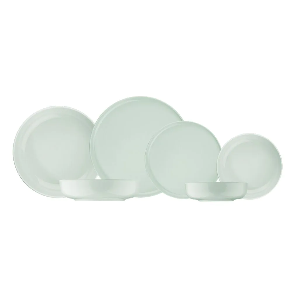 Dinner set Moderna colore glossy 24 pcs. petrol green