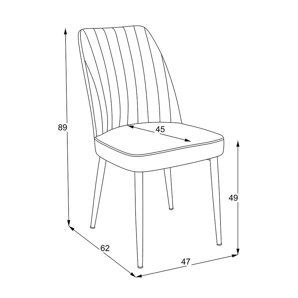Chair Varel 48x58x90cm Nordic 18/dark grey