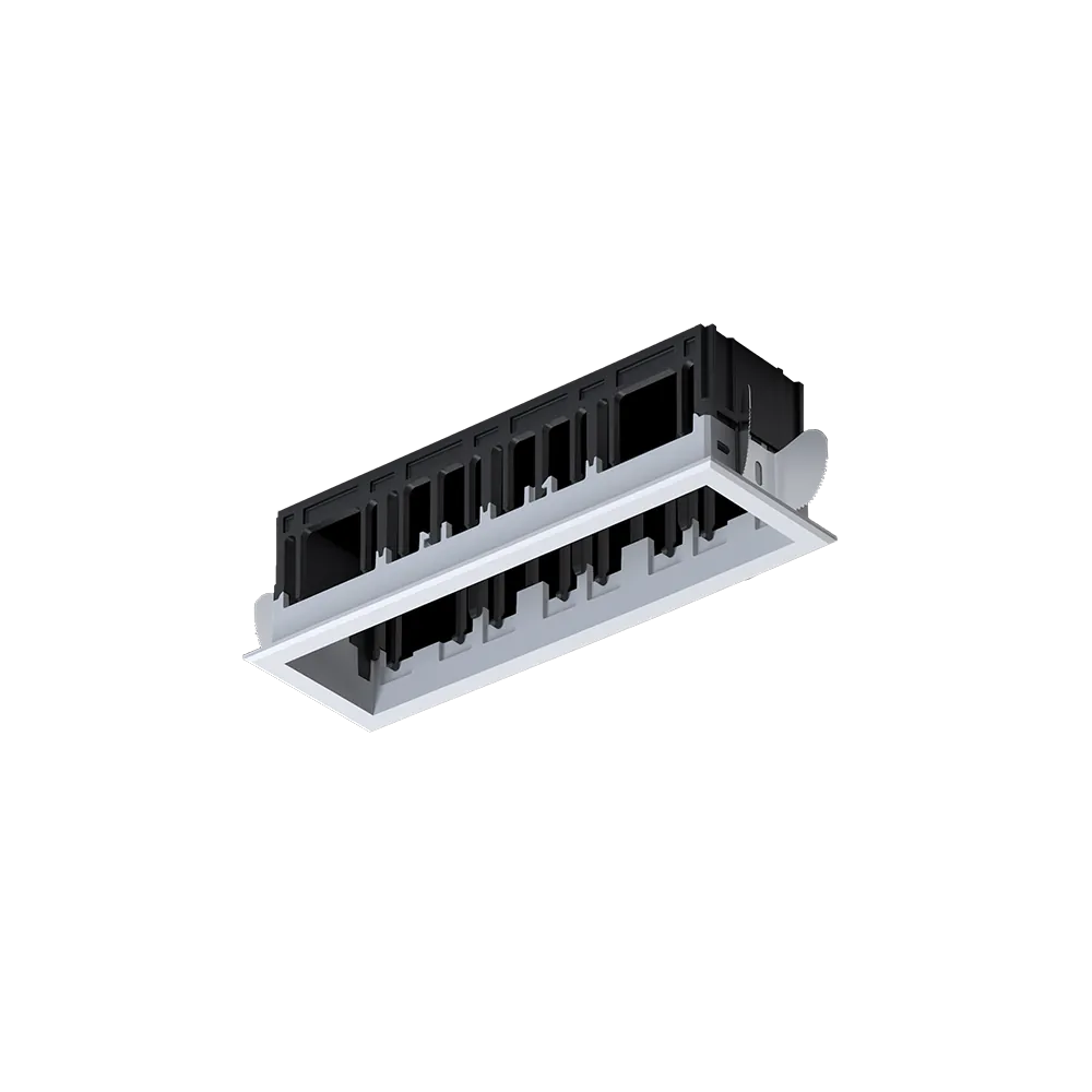 Modena 4 Module Recessed box with frame white