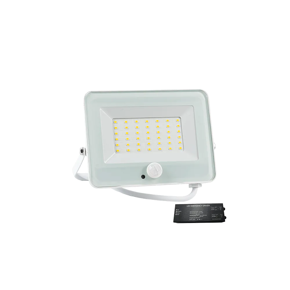 VEGA30 slim 30W LED floodlight + Sen 3000K WH+emergency kit VEGA30 slim 30W LED floodlight + Sen 3000K WH+emergency kit