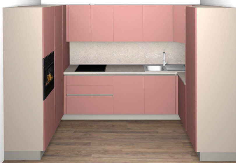 П-образна модулна кухня