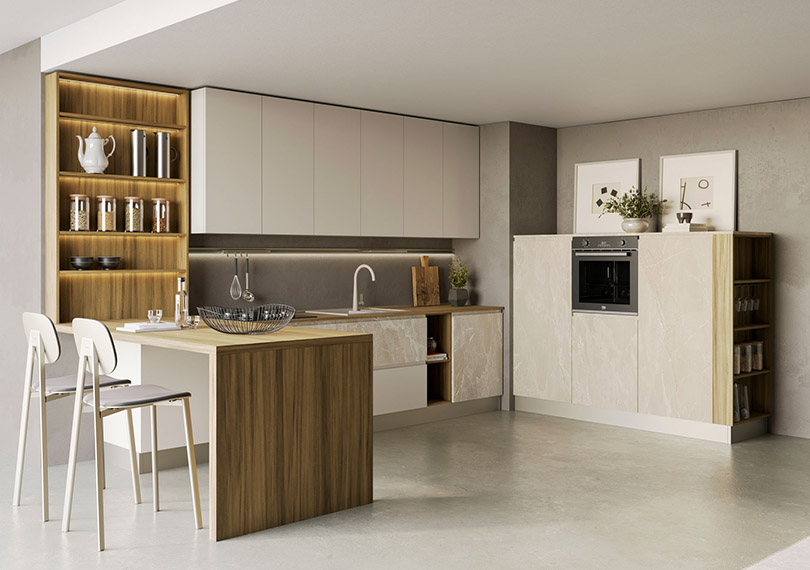 Линейна кухня с дължина 3.6м