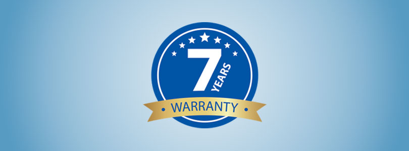 Up to 7 years warranty